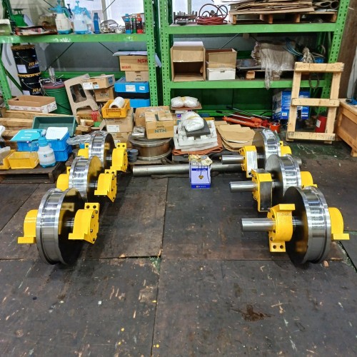 WHEEL ASSEMBLY FOR CRANE TRAVELLING PART
